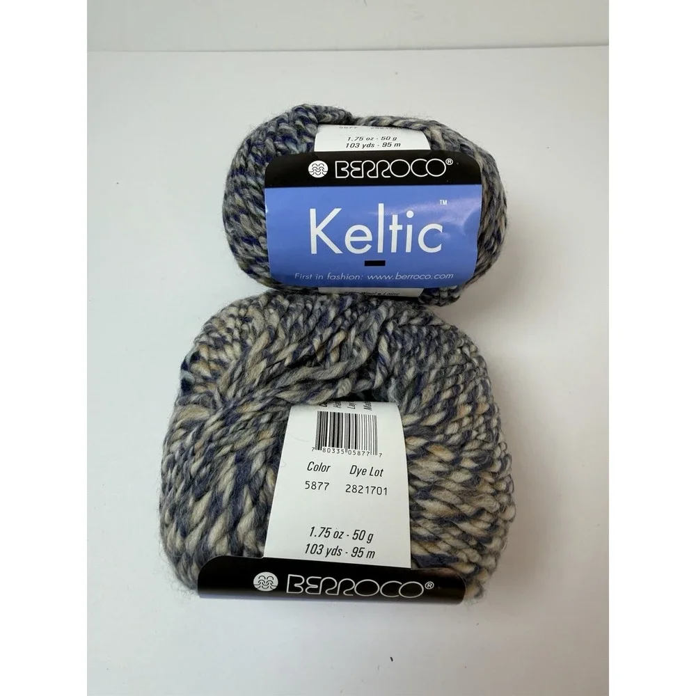 Berroco KELTIC Yarn Wool Blend Lot Of 2‎ Made in Italy